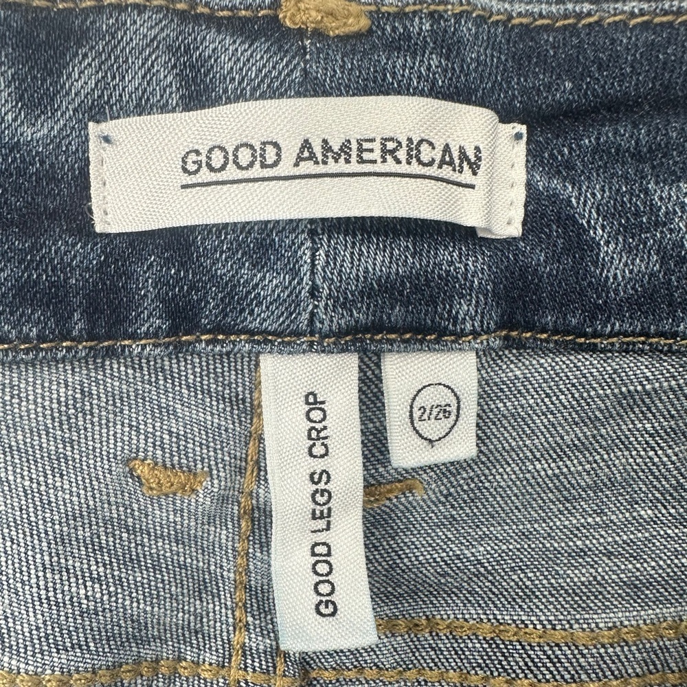 Good American Cropped Blue Denim Size 2 - Picture 4 of 4